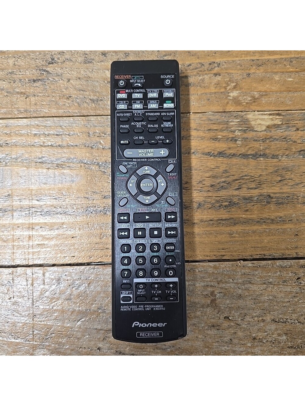 OEM Pioneer XXD3152 Audio Video Receiver Pre-Programmed Remote No Battery Cover